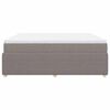 vidaXL Cama box spring con colch&oacute;n tela gris taupe 180x200 cm