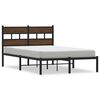 vidaXL Estructura cama con cabecero sin colch&oacute;n marr&oacute;n roble 120x190cm
