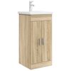 vidaXL Vanidad de ba&ntilde;o con lavabo Roble Sonoma 42 x 40 x 84,5 cm