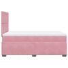 vidaXL Cama box spring con colch&oacute;n terciopelo rosa 120x190 cm