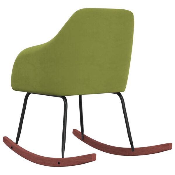 vidaXL Silla mecedora de terciopelo verde claro