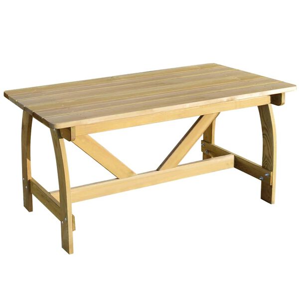 vidaXL Mesa de jard&iacute;n de madera de pino impregnada 150x74x75 cm