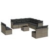 vidaXL Set de sof&aacute;s de jard&iacute;n 12 pzas con cojines rat&aacute;n sint&eacute;tico gris