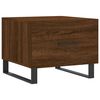 vidaXL Mesa de centro madera contrachapada roble marr&oacute;n 50x50x40 cm