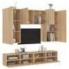 vidaXL Muebles de TV de pared 5 pzas madera de ingenier&iacute;a roble Sonoma