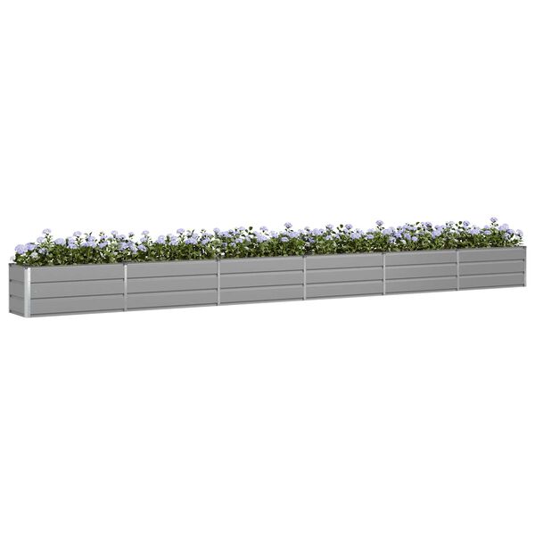 vidaXL Jardinera Gris Claro 480 x 50 x 45 cm Acero Galvanizado