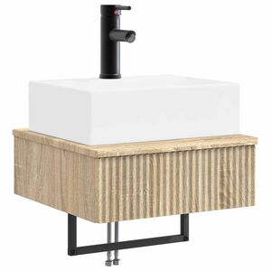 vidaXL Lavabo de Lavado Montado en la Pared Roble Sonoma
