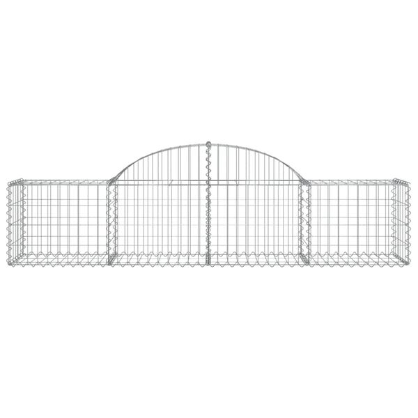 vidaXL Cestas de gaviones 5 uds forma de arco hierro 200x50x40/60 cm