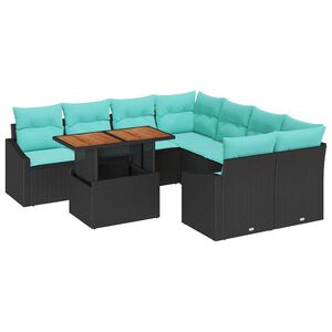 vidaXL Conjunto de sof&aacute;s de jard&iacute;n 9 uds. 8-N&uacute;mero de plazas