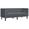 vidaXL Sof&aacute; de sala 3 pcs Gris oscuro 194 x 74,5 x 70,5 cm Terciopelo