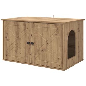 vidaXL Casa para Gatos Roble artisan 85 x 55 x 50,5 cm