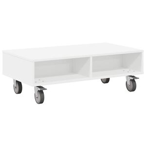 vidaXL Mesa Lateral con Ruedas 90 x 50 x 30 cm Madera de ingenier&iacute;a
