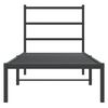 vidaXL Estructura cama sin colch&oacute;n con cabecero metal negro 75x190 cm
