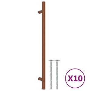 vidaXL Tiradores para armarios 10 uds acero inoxidable bronce 224 mm