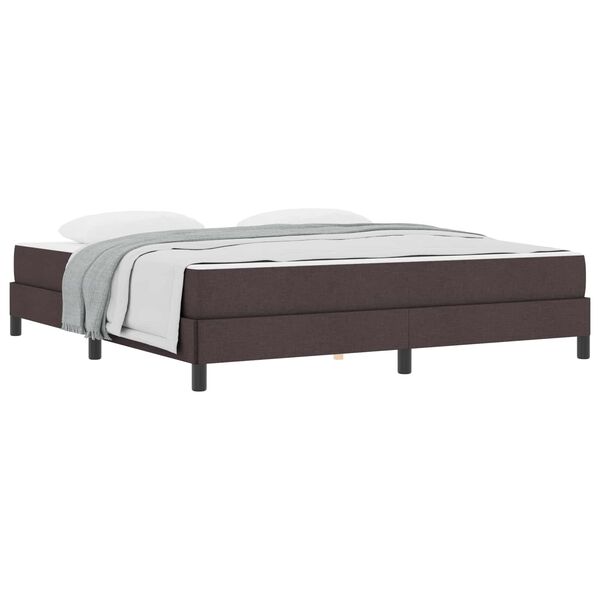 vidaXL Cama tipo Box Spring Marrón Oscuro 180 x 200 cm tela