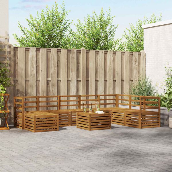 vidaXL Juegos de sof&aacute;s Natural Madera de Acacia S&oacute;lida