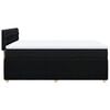 vidaXL Cama box spring con colch&oacute;n tela negro 160x200 cm