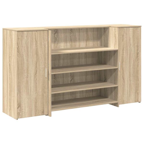 vidaXL Mostrador de recepci&oacute;n roble sonoma 180x50x103,5 cm