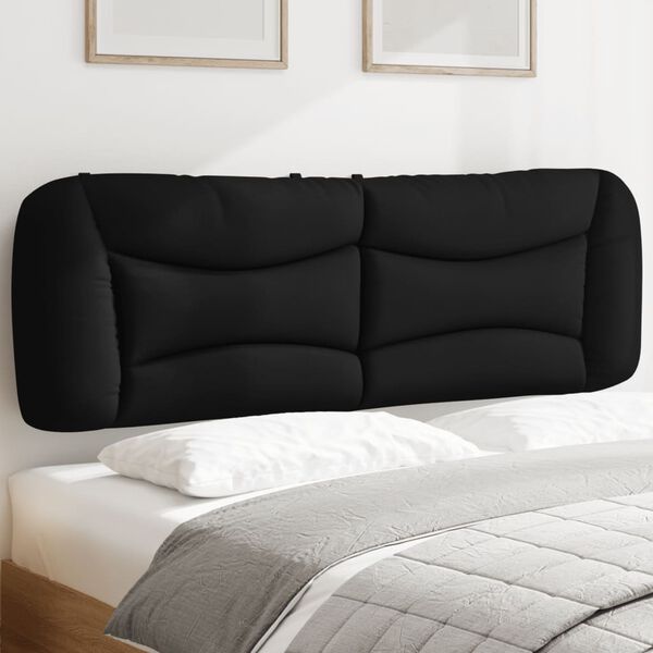 vidaXL Cabecero de cama acolchado Hvar tela negro 160 cm