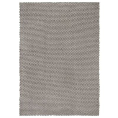 vidaXL Alfombra rectangular algodón gris 80x160 cm
