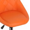 vidaXL Sillas de comedor giratorias 2 uds cuero sint&eacute;tico naranja