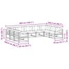 vidaXL Conjunto de sof&aacute;s de exterior con coj&iacute;n 9 pcs Natural y Crema