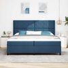 vidaXL Cama tipo Box Spring con colch&oacute;n Azul 200 x 200 cm tela