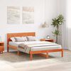 vidaXL Estructura de cama Marr&oacute;n 135 x 190 cm Madera maciza de Pino