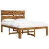 vidaXL Cama doble con cabecero ROSTOCK Natural 140 x 200 cm