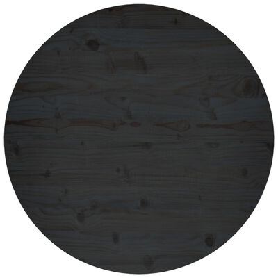 vidaXL Superficie de mesa madera maciza de pino negro Ø80x2,5 cm