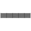 vidaXL Panel de valla 5 uds. 852 x 146 cm WPC y Aluminio Gris