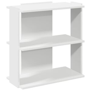 vidaXL Librer&iacute;a 3 niveles madera ingenier&iacute;a blanco 60x30x60 cm