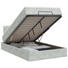 vidaXL Cama otomana con colch&oacute;n Gris Claro 120 x 200 cm Terciopelo