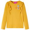 Camiseta infantil de manga larga ocre oscuro 104
