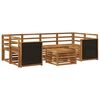 vidaXL Conjunto de sof&aacute;s de exterior 7 uds. Natural