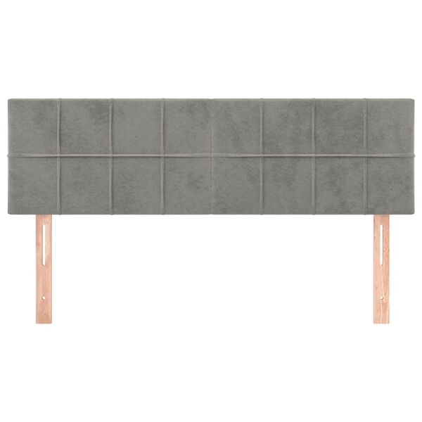 vidaXL Cabeceros terciopelo gris claro 144x5x78/88 cm