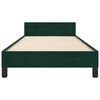 vidaXL Estructura de cama sin colch&oacute;n terciopelo verde oscuro 80x200cm
