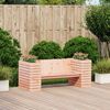 vidaXL Banco con jardineras madera maciza Douglas 167,5x60x65 cm