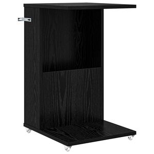 vidaXL Mesa lateral Roble Negro 40 x 35 x 60 cm Madera de ingenier&iacute;a