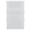 vidaXL Cajas de almacenaje apilables 3 uds pl&aacute;stico 10 L
