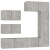 vidaXL Set de muebles de TV 6 pzas madera contrachapada gris hormigón