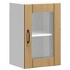 vidaXL Armario pared para cocina puerta cristal Lucca roble artesanal
