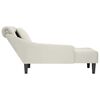 vidaXL Chaise longue con reposabrazos derecho terciopelo crema