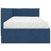 vidaXL Estructura de Cama Esquina con Colch&oacute;n 2 pcs Azul Terciopelo