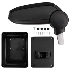 vidaXL Reposabrazos para coche Negro 17x40x(31-49) cm ABS