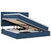 vidaXL Cama con almacenamiento y colch&oacute;n Azul 160 x 200 cm tela