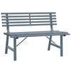 vidaXL Banco de jard&iacute;n acero gris 110 cm