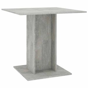 vidaXL Mesa de comedor madera contrachapada gris hormig&oacute;n 80x80x75 cm