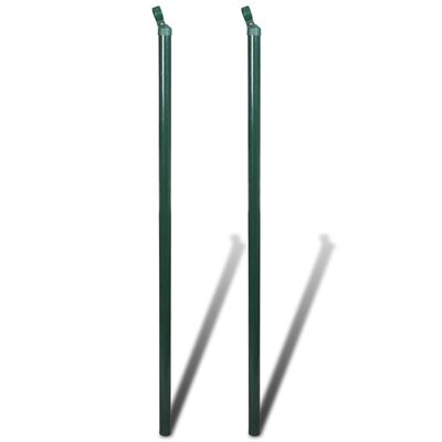 vidaXL Valla de tela metálica con postes acero verde 1,5x25 m