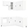 vidaXL Unidad de cocina PORTO 8 uds. Blanco Madera de ingenier&iacute;a